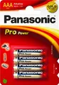 Panasonic Pro Power Alkaline Batterien, Microzelle, 4 Stück