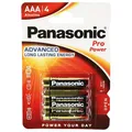 Panasonic Batterie Alkali Pro Power LR03PPG Micro AAA, 4er