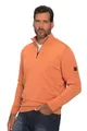 JP 1880 Herren Troyer FLEXNAMIC, Strick, Cashmere-Touch, Zippkragen Pullover, orange, 4X-Groß