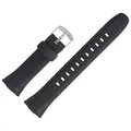 Casio Uhrenarmband 24mm Kunststoff Schwarz - WVA-470