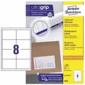 Avery Zweckform - Universaletikett Ultragrip 97 X 67,7 Mm (b X H) Nicht Wieder Ablösbar Papier Weiß 800 Etik./pack.