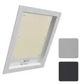 WOLTU Thermo Dachfenster Rollo ohne Bohren Sonnenschutz Verdunkelungsrollo mit Saugnäpfen, Thermorollo Hitzeschutz für Velux- und Roto-Fenster UK08, Beige 116x120 cm