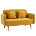 HOMCOM 2 Sitzer Sofa mit 2 Wurfkissen
