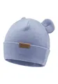 Sterntaler Beanie mit Umschlag und dekorativen, angesetzten Ohren - Unisex Baby und Kinder Mütze aus feiner Strickware - Übergangsmütze - samtblau, 45