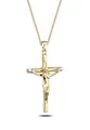 Elli Kette mit Anhänger Kreuz Jesus Kruzifix Schmuck Geschenk 925 Silber, Kreuz