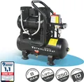 STAHLWERK Kompressor mit 10 L Tank (ST-110 Pro) – ölfrei & leise, 8 bar, Silent-Druckluftkompressor mit Brushless-Motoren, 1,97 PS, 1,45 kW, 250 l/min