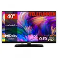 Telefunken D40Q751X2CW QLED-Fernseher 102cm 40 Zoll Full HD Smart Android TV 600
