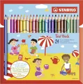 Dreikant-Buntstift - STABILO Trio dick - 24er Pack - mit 24 verschiedenen Farben