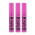 Essence I LOVE EXTREME crazy volume mascara, Wimperntusche für Volumen 3er Pack