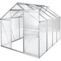 Tectake Gewächshaus  7 7 M³ Aluminiumrahmen  250 x 185 x 195 cm Transparent