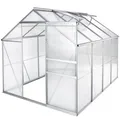 Alu Gewächshaus Gartenhaus Tomaten Treibhaus Frühbeet Pflanzenhaus 250x185x195cm