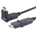 0,5m HDMI High Speed Kabel winkelbar 180° Ethernet Full HD TV für LED Plasma LCD