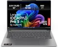 Lenovo IdeaPad Pro 5 AI Laptop | 16” 2.8K OLED Display | Copilot+ PC | AMD Ryzen AI AI 7 350 | 32GB RAM | 1TB SSD | AMD Radeon Grafik | Windows 11 Home | QWERTZ | Luna Grau | 3 Monate Premium Care