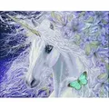 Diamond Painting Einhorn Lilien