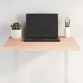 vidaXL Tischplatte 60x40x2 cm Massivholz Eiche Unbehandelt Baumkante