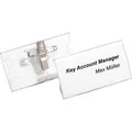 Durable Namensschilder 8610-19, 90 x 54 mm, mit Kombiklemme, Kunststoff, 5 Stück
