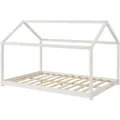 [en.casa] Hausbett, Weiß, Holz, Kiefer, 120x200 cm, Kinder- & Jugendzimmer, Kindermöbel, Kinderbetten, Hausbetten