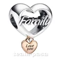 PANDORA Element 782326C00 Love you Family Herz Charm Silber Schmuck