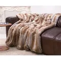 Wohndecke Felldecke (Kunstfell) Fuchs rehbraun-grau, Wohnen und Accessoires GmbH & Co. KG, Pelzoptik braun 220 cm x 240 cm