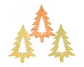 Viana Weihnachtsmann Streudeko Weihnachten Tannenbaum Holz Orange 4cm 72 Stk, 72 Stück