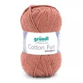 WOLLE COTTON FUN 50 G NOUGAT 100G/4,98 EURO VON GRÜNDL