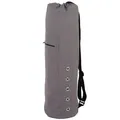 Bodhi Yogatasche Canvas Bag | Extra Große Sporttasche | Baumwolltasche für Yogamatten & Zubehör | Außentasche für extra Platz | Yogamattentasche mit Tragegurt | Tasche aus Segeltuch | anthrazit