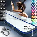 AIRTRACK Matte Tumbling Matte mit Pumpe PVC Tumblingmatte Gymnastikmatte Turnmatte Farbe: Dunkel-Blau Maße: 200*100x10cm