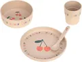 LÄSSIG Kindergeschirr-Set Happy Fruits, Cherry (4-tlg), 1 Personen, Polypropylen, Zellulose