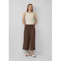 s.Oliver 7/8-Hose Strukturierte Culotte mit Elastikbund braun 48