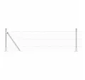vidaXL Gartenzaun Zaun mit Pfosten Silber 0,6 x 25 m Stahl, (1-St)