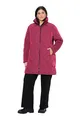 Ulla Popken Damen große Größen Übergrößen Plus Size HYPRAR, Steppmantel, wasserabweisend, Kapuzenkragen Karminrot 46+ 842937536-46+