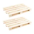 Ideen mit Herz Mini-Paletten | kleine Deko-Paletten aus Holz | ideal zum Basteln, DIY oder als Untersetzer für Getränke (24 x 16 x 2,5 cm | 2 Stück)