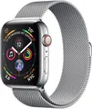 Apple Watch Series 4 44 mm Edelstahlgehäuse silber am Milanaise Armband silber [