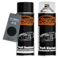 TRISTARcolor Autolack Spraydosen Set für BMW 475 Blacksaphire Metallic Basislack Klarlack Sprühdose 400ml
