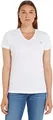 Tommy Hilfiger Damen T-Shirt Kurzarm Heritage V-Ausschnitt, Weiß (Classic White), L