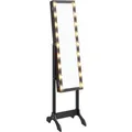 vidaXL Standspiegel mit LED Schwarz 34x37x146 cm 351767