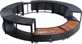 Whirlpool Umrandung Poolumrandung Poolverkleidung Rattan Pool Rahmen Schwarz