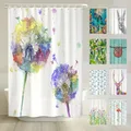 arteneur® - Bunte Pusteblume - Anti-Schimmel Duschvorhang 180x200 - Recycelt mit Öko-Tex Standard 100 - Beschwerter Saum, Blickdicht, Wasserdicht, Waschbar, 12 Ringe & E-Book mit Reinigungs-Tipps