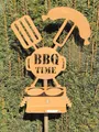Edelrost Gartenstecker BBQ Time mit Bierhalter Rankstab Rost Gartendeko Deko