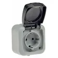 Feuchtraum Steckdose, IP44 250V~/ 16A, grau