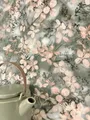 Newroom Vliestapete, Grün Tapete Floral Blätter - Mustertapete Blumentapete Rose Vintage Romantisch Blumen Zweige für Wohnzimmer Schlafzimmer Küche, Murimi Rose