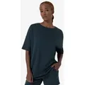 SUPER.NATURAL T-Shirt für Damen, nachhaltig, Merino OVERSIZED BIO funktionell weiß L