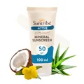 Suntribe Natürliche Mineralische Bio-Sonnencreme Sport LSF 50/100 ml, 100% Natürlich & Riffsicher, Nanofreie Mineralische UV-Filter, Sehr Wasserfest, Schweißfest - Weißer Schimmer