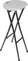Perel bar stool Polyethylen, Stahl Weiß