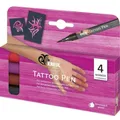 TattooPen Set Tribals, 4 Marker mit 2 Schablonen, 6 Teile Kartonetui