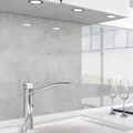 danario Küchenrückwand selbstklebend - Glasoptik - Spritzschutz Küche - versteifte PET Folie - 0,8 mm - Beton - 60cm x 60cm