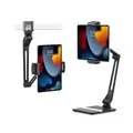 Twelve South HoverBar Duo (2nd Gen) for iPad/iPad Pro/Tablets | Adjustable Arm with new Quick-Release Weighted Base and Surface Clamp Attachments for Mounting iPad (Black)