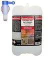 CleanPrince Grünbelagsentferner 5 Liter |mit einem gratis Ausgießer pro Bestellung| Konzentrat Grünbelagentferner Grünspan Flechten Reiniger Stein Glas Kunststoff Holz Putz