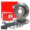 Brembo Bremsscheiben +Bremsbeläge hinten [Hersteller-Nr. 10698040] für Skoda, VW, Seat, Audi