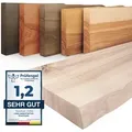 Lamo Manufaktur - Wandregal Holz Baumkante Regal Farbe: Roh Pure: Ohne Montage Set 40 Cm